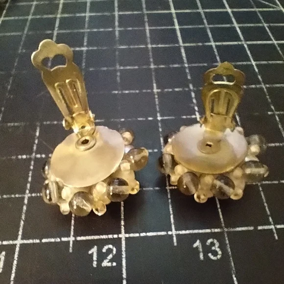 Vintage 4 Strand Art Glass Necklace With Matching Clip-On Earrings, 16 I… - Picture 8 of 9